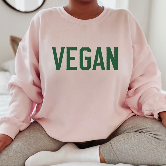 NEW VEGAN graphic Sweatshirt S-5X - Picture 3 of 6